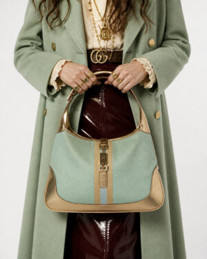 Alternative view of Gucci Jackie Medium Lurex Azzurra Oro