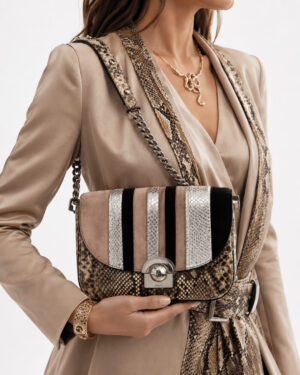 Alternative view of Prada Pochette Arcade Pitone Rosa