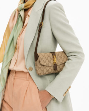 Alternative view of Gucci Pochette Jackie Mini GG Supreme Marrone