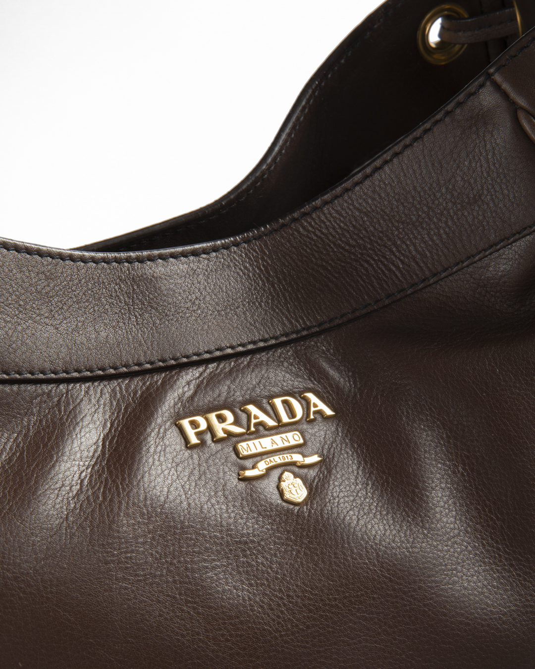 Alternative view of Prada Hobo Task Medium Marrone