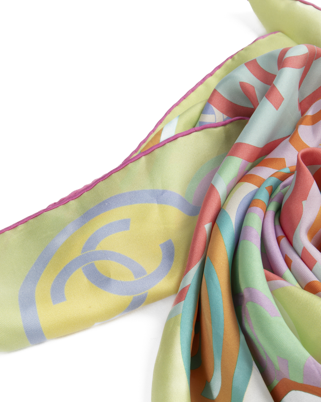 Alternative view of Chanel Foulard Seta CC Multicolor Verde