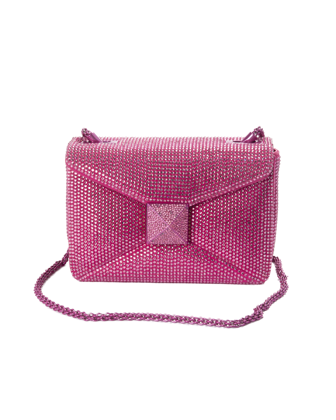 Alternative view of Valentino On Stud Small Crystal Fucsia