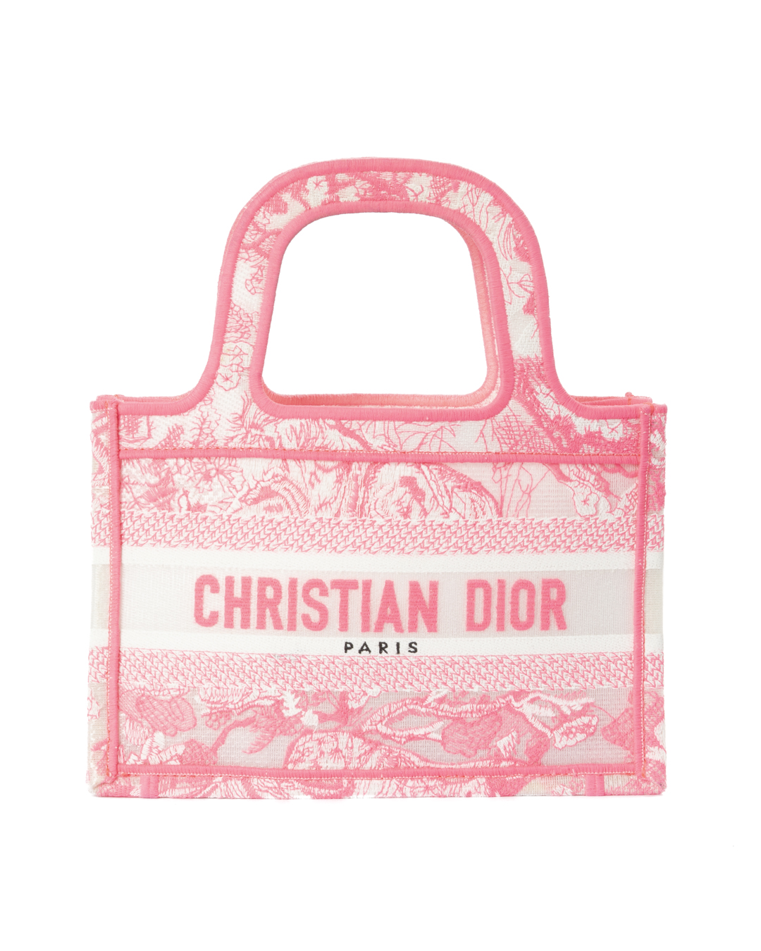 Dior Book Tote Mini Toile De Jouy Rosa