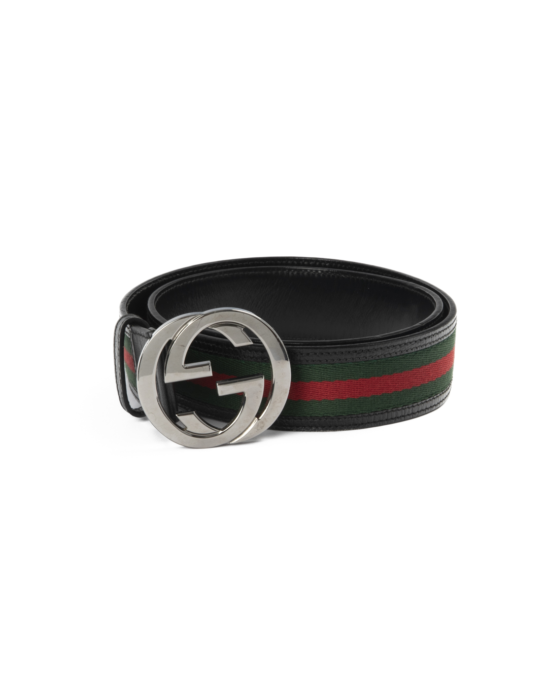 Gucci Cintura Interlocking Web Nera