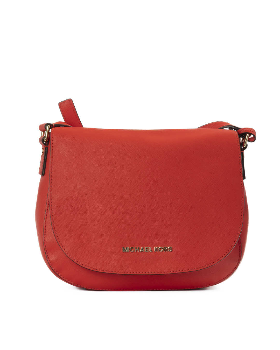 Michael Kors Tracolla Round Medium Saffiano Rossa