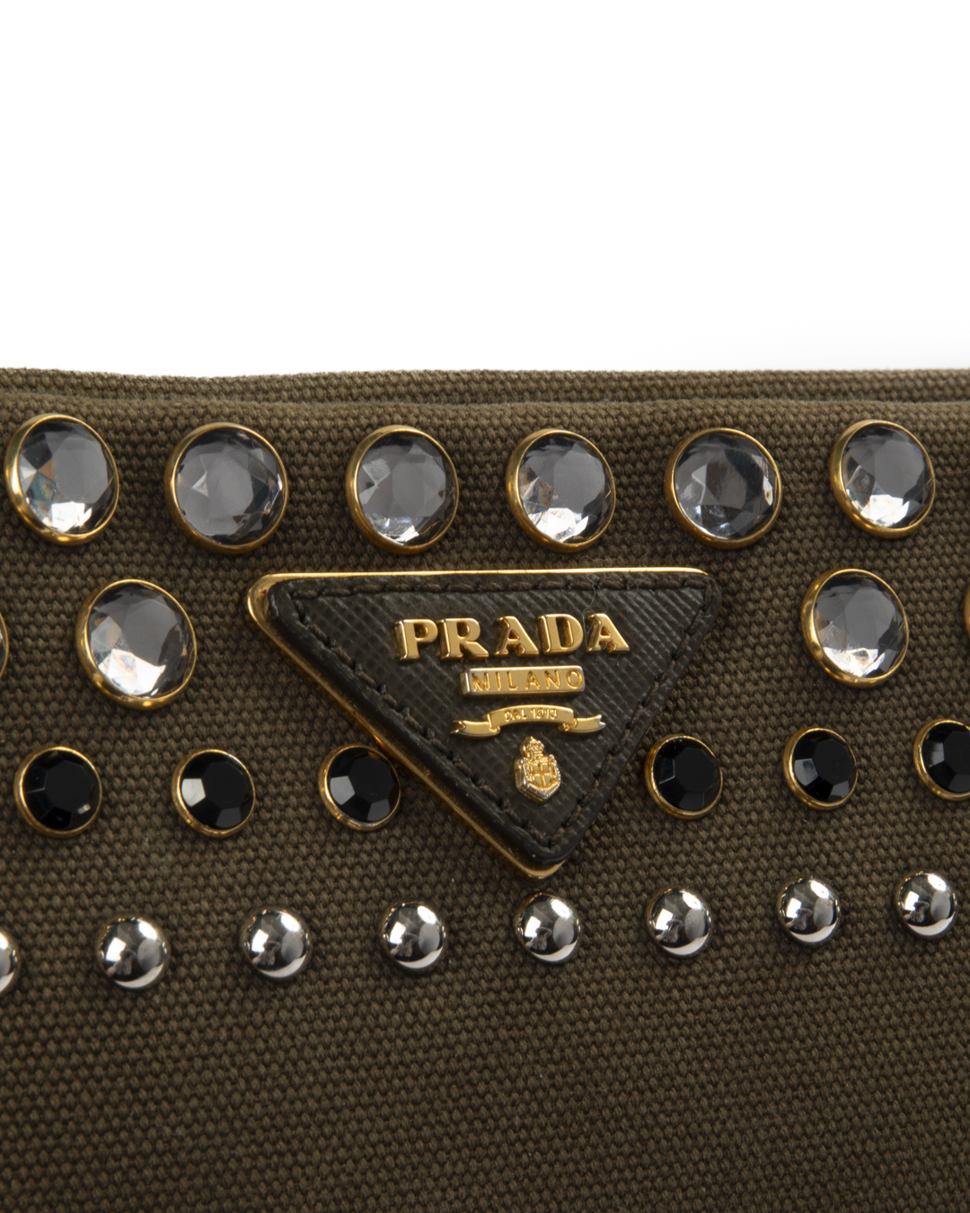 Alternative view of Prada Clutch Borchie Medium Denim Verde