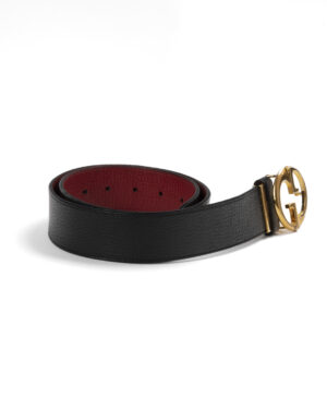 Alternative view of Gucci Cintura Reversibile Nera Rossa