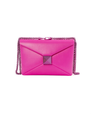 Valentino Pochette One Stud Medium Fucsia