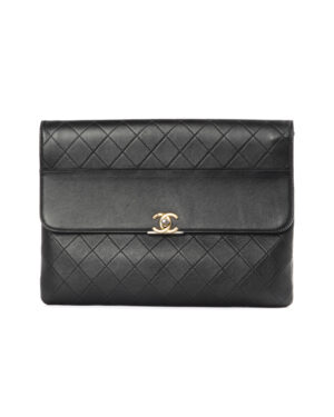 Chanel Pochette Timeless Medium Trapuntata Nera