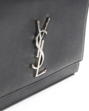 Alternative view of Saint Laurent Kate Medium Granulata Nera