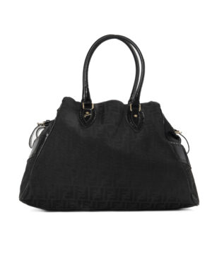 Fendi Shopper Etniko Medium FF Logomania Nero