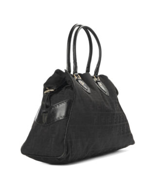 Alternative view of Fendi Shopper Etniko Medium FF Logomania Nero