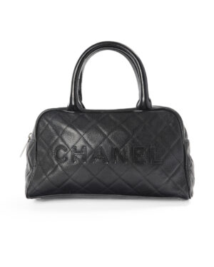 Chanel Bowling Small Caviar Trapuntata Nera