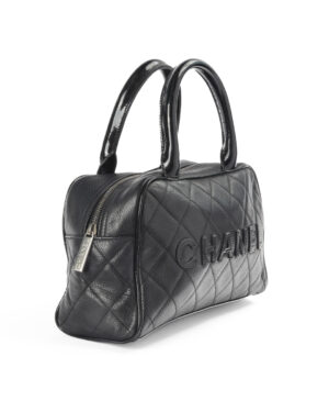 Alternative view of Chanel Bowling Small Caviar Trapuntata Nera