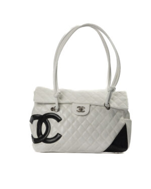 Chanel Cambon Tote Large Trapuntata Bianco
