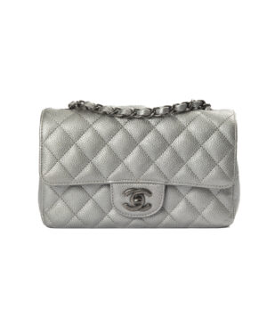 Chanel Mini Rectangular Timeless Metallizzato Argento
