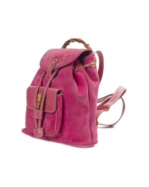 Alternative view of Gucci Zaino Bamboo Small Camoscio Rosa