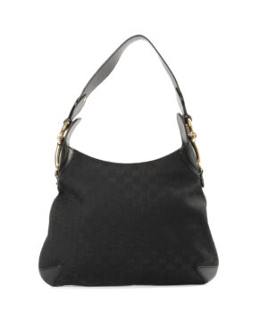 Gucci Hobo Horsebit GG Supreme Nera
