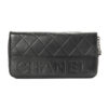 Chanel Portafoglio Zip Trapuntato Nero
