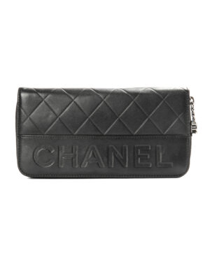 Chanel Portafoglio Zip Trapuntato Nero