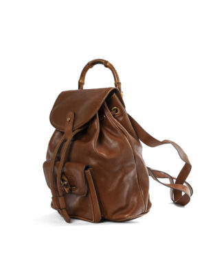 Alternative view of Gucci Zaino Bamboo Small Marrone