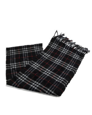 Burberry Sciarpa Check Cashmere Blu