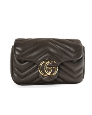 Gucci Mini Marmont 16 Puff Matelassè Marrone