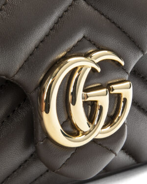 Alternative view of Gucci Mini Marmont 16 Puff Matelassè Marrone