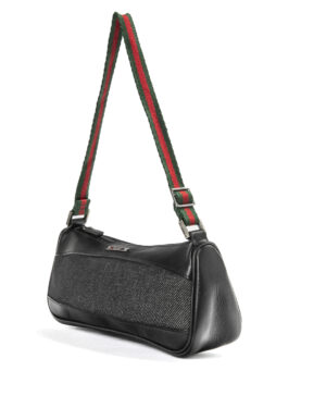 Alternative view of Gucci Pochette Mini Web Denim Nera