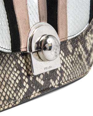 Alternative view of Prada Pochette Arcade Pitone Rosa