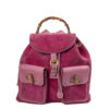 Gucci Zaino Bamboo Medium Camoscio Rosa