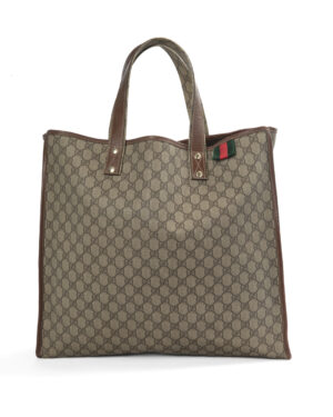 Gucci Tote Vertical XL GG Supreme Marrone