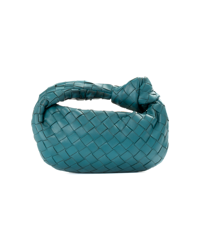 Bottega Veneta Jodie Mini Intrecciata Verde Petrolio