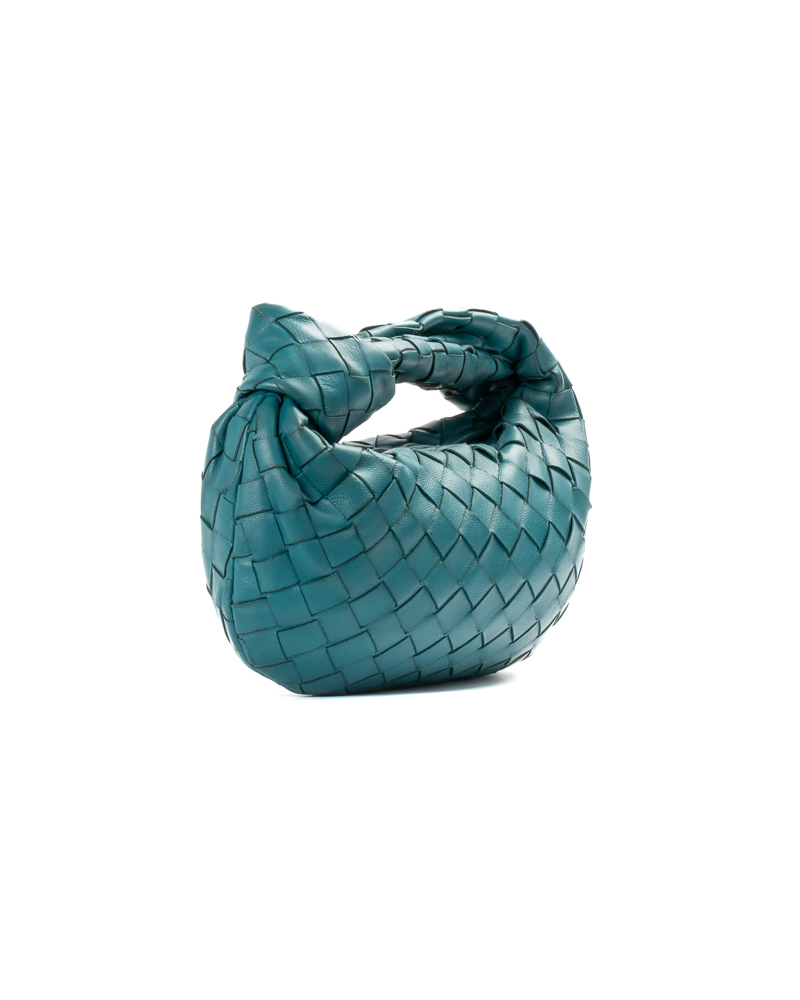 Alternative view of Bottega Veneta Jodie Mini Intrecciata Verde Petrolio