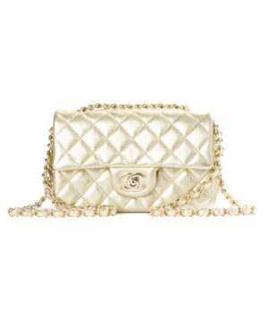 Chanel Mini Rectangular Timeless Laminata Oro