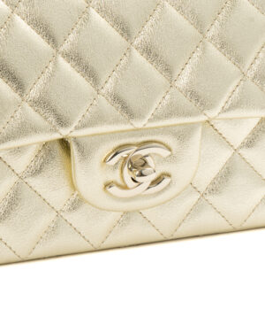 Alternative view of Chanel Mini Rectangular Timeless Laminata Oro