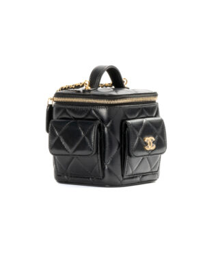 Alternative view of Chanel Polly Pocket Vanity Mini Trapuntata Nera