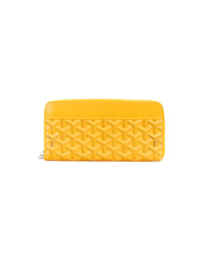 Goyard Portafoglio Mantignon Zip Goyardine Gialla