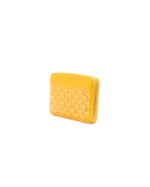 Alternative view of Goyard Portafoglio Mantignon Zip Goyardine Gialla