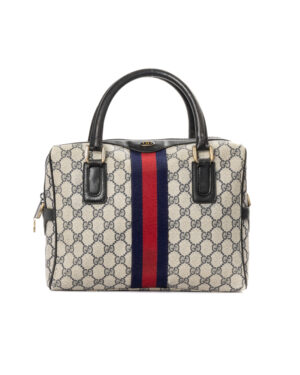 Gucci Boston Web Square GG Supreme Blu