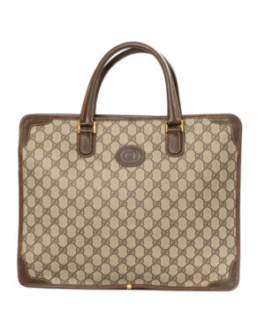 Gucci Portadocumenti Vintage GG Supreme Marrone