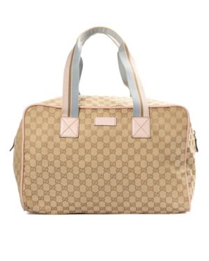 Gucci Borsone 45 Web GG Supreme Rosa