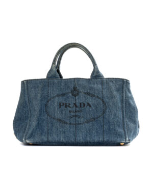 Prada Canapa Bag Large Denim Blu
