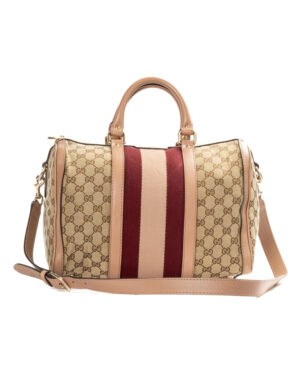 Gucci Boston Medium Web GG Supreme Rosa