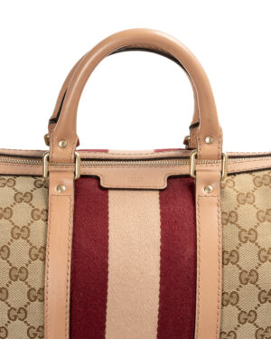 Alternative view of Gucci Boston Medium Web GG Supreme Rosa