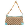 Gucci Pochette Bamboo Small GG Supreme Turchese