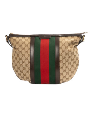 Gucci Tracolla Hobo Large Web GG Supreme Marrone