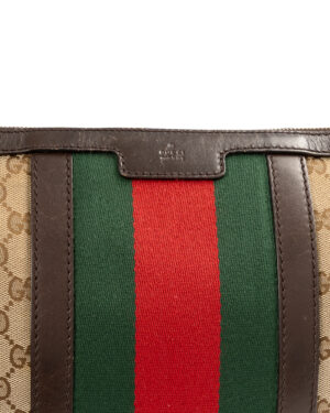 Alternative view of Gucci Tracolla Hobo Large Web GG Supreme Marrone