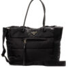 Prada Tote Square Zip Large Nylon Nera
