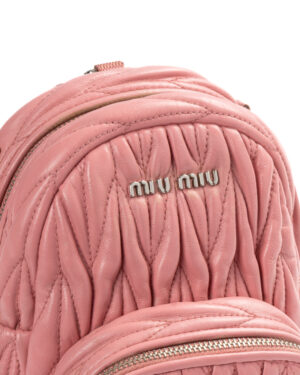 Alternative view of Miu Miu Zaino Micro Groffato Rosa